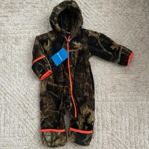 Columbia baby snow top II camo fleece Hooded suit onesie